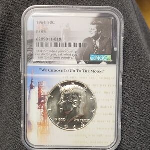 1964 Kennedy Half Dollar Coin NGC PF68